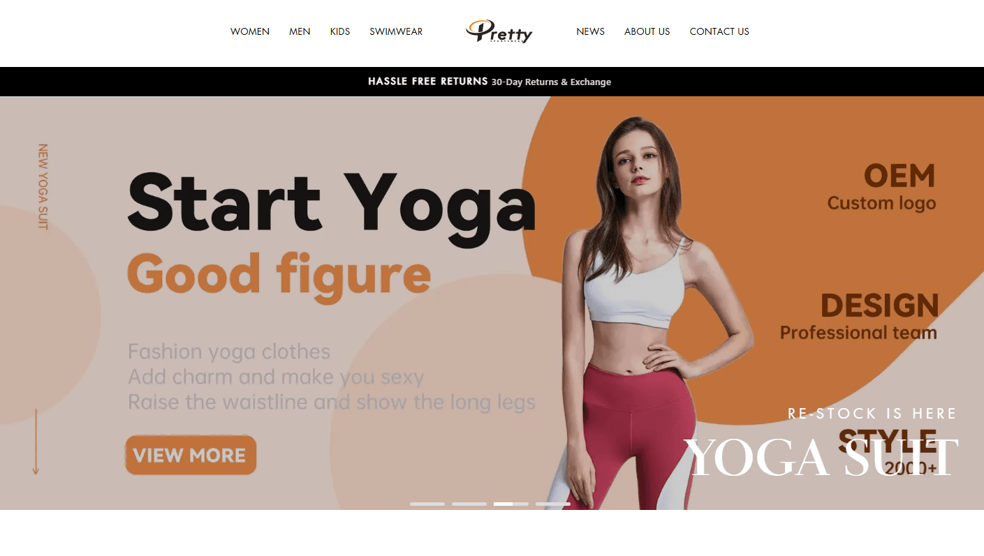 Screenshot of Pretty Sports Wear
